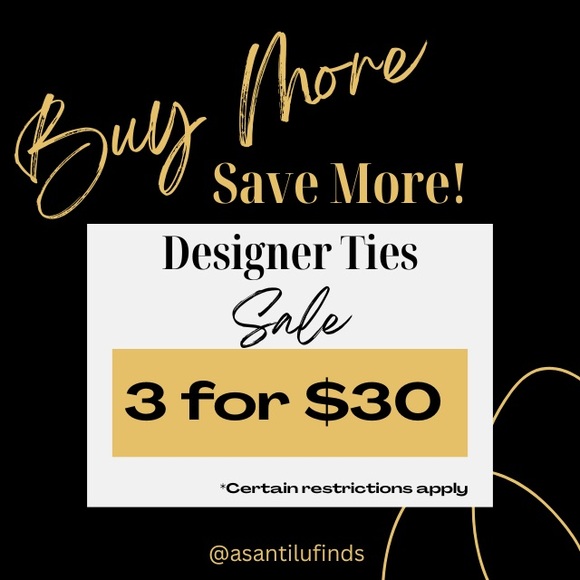 3for$30 Oscar de la Renta 100% Silk Tie Blue Geometric Retro Designer Necktie - Picture 9 of 9